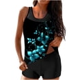 thumbnail image 1 of qucoqpe Tankini Swimsuits for Women Two Piece Bathing Suits Floral Print Blouson Tank Top with Boyshorts Modest Swimsuits, 1 of 6