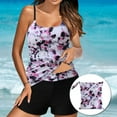 thumbnail image 1 of qucoqpe Tankini Swimsuits for Women with Storage Bag Loose Fit Floral Print Two Piece Modest Bathing Suits, 1 of 6