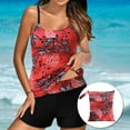 thumbnail image 1 of qucoqpe Tankini Swimsuits for Women with Storage Bag Loose Fit Floral Print Two Piece Modest Bathing Suits, 1 of 6