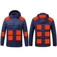 thumbnail image 1 of qucoqpe Unisex Plus Size Heated Jacket, USB Intelligent Constant Temperature Winter Windproof Heated Coats for Women Men with Detachable Hood, 1 of 5