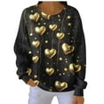 thumbnail image 1 of qucoqpe Valentine's Day Sweatshirt for Women Loose Fit Casual Crewneck Pullover with Print Cozy Long Sleeve Shirts Top, 1 of 7