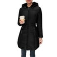 thumbnail image 1 of qucoqpe Winter Clothing for Women Trendy Classic Full Zip Quilted Jacket Long Sleeve Fleece Lining Drawstring Puffer Parka Coat, 1 of 6