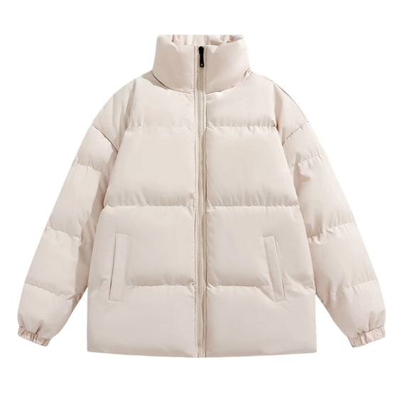 qucoqpe Winter Coats Men Casual Faddish Solid Long Sleeves Zipper Stand Collar Outwear Sports Coat Jacket