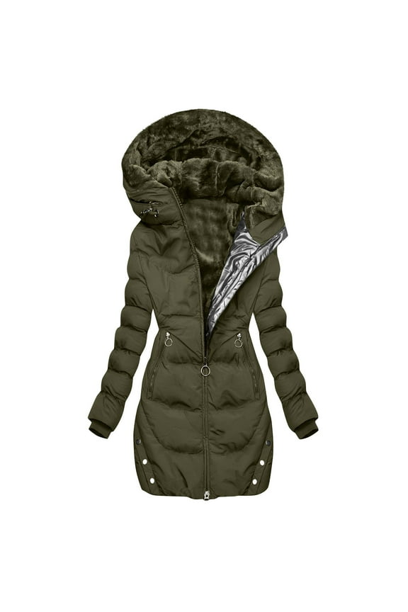 Winter Coats Winter Fashion Woman Lengthened And Thickened Medium Length Down Jacket