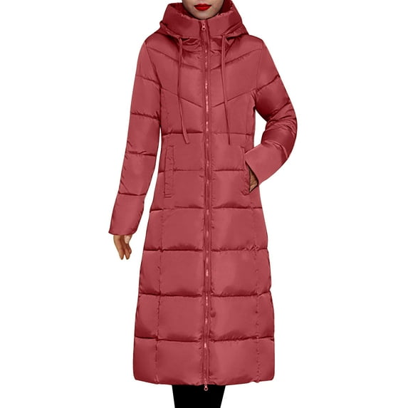 Dvprdro Winter Coats Winter Women's Mid To Long Length Comfortable Coose Thick Jacket Long Sleeved Jacket