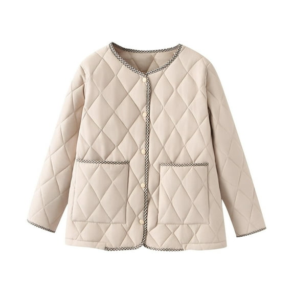 qucoqpe Winter Coats Women Warm Quilted Jackets For Women Long Sleeve Floral Soild Puffer Jacket Coats With Pockets