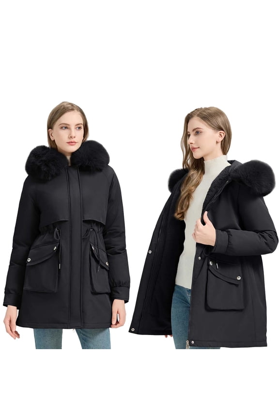 Winter Coats Women's Medium Long Korean Loose Jacket Jacket