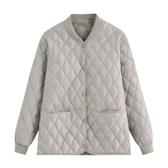 Dvprdro Winter Coats Women's Solid Color Loose Long Sleeved Versatile Jacket Warm Coat Long Sleeved Jacket