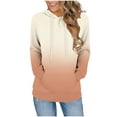 thumbnail image 1 of qucoqpe Women's 2025 Fall Winter Long Sleeve Hoodie Pullover Sweatshirt Lightweight Casual Tops Blouse, 1 of 5