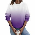 thumbnail image 1 of qucoqpe Women's Casual Gradient Crew Neck Sweatshirt Loose Soft Long Sleeve Pullover Tops, 1 of 5