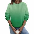 thumbnail image 1 of qucoqpe Women's Casual Gradient Crew Neck Sweatshirt Loose Soft Long Sleeve Pullover Tops, 1 of 5