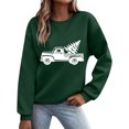 thumbnail image 1 of qucoqpe Women's Christmas Crewneck Sweatshirt Trendy Long Sleeve Holiday Graphic Print Pullover Top, 1 of 6
