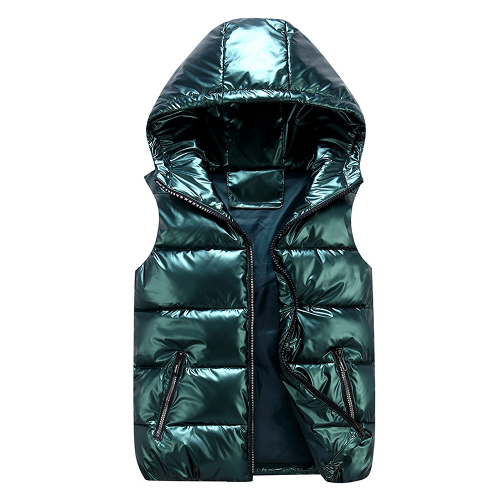 Glossy Sleeveless Puffer Jacket - Women - Ready-to-Wear