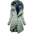 thumbnail image 1 of qucoqpe Women's Hooded Warm Winter Coat Thicken Fleece Long Sleeve Puffer Jacket for Hiking Travelling Outdoor, 1 of 5