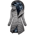 thumbnail image 1 of qucoqpe Women's Hooded Warm Winter Coat Thicken Fleece Long Sleeve Puffer Jacket for Hiking Travelling Outdoor, 1 of 5