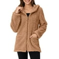 thumbnail image 1 of qucoqpe Women's Long Sleeve Full Zip Soft Warm Fleece Jacket Cardigan Sweater for Women, 1 of 5