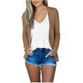 thumbnail image 1 of qucoqpe Women's Open Front Cardigan with Pockets 2025 Fall Fashion Casual Solid Long Sleeve Coat Outwear Lightweight Cardigan Sweaters for Women, 1 of 5