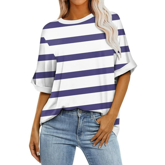 qucoqpe Women's Summer Cotton Tops Fashion Causal Loose Beach Printed Blouses V Neck Short Sleeve Button Shirts Tops