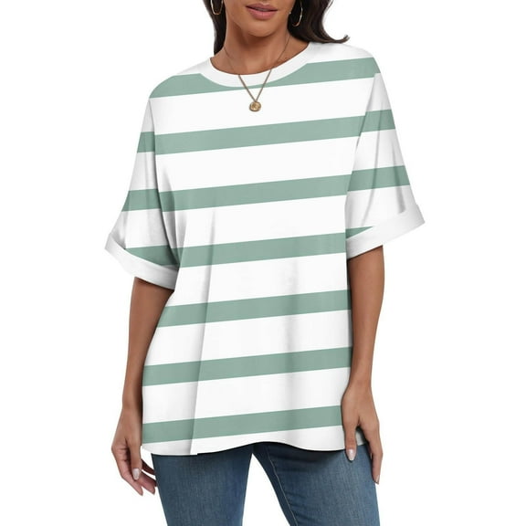 qucoqpe Women's Summer Cotton Tops Fashion Causal Loose Beach Printed Blouses V Neck Short Sleeve Button Shirts Tops