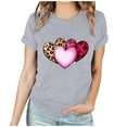 thumbnail image 1 of qucoqpe Women's Valentine's Day Tops Love Heart Printed Tee Crew Neck Short Sleeve T-shirs, 1 of 5