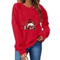 thumbnail image 1 of qucoqpe Women's Valentines Crewneck Sweatshirt Long Sleeve Shirts for Women Fall Winter Fashion Oversized Pullover Tops, 1 of 6
