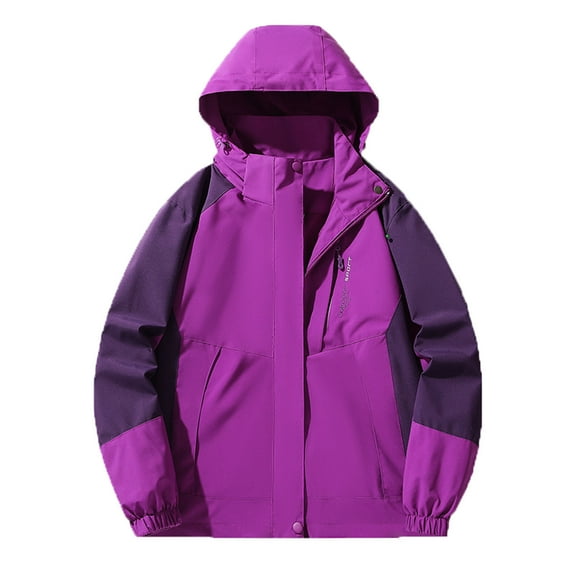 qucoqpe Women's Waterproof Rain Jacket Lightweight Raincoat Hooded Windbreaker Trench Coat