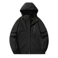 thumbnail image 1 of qucoqpe Women's Waterproof Rain Jacket Lightweight Raincoat Hooded Windbreaker Trench Coat on Clearance, 1 of 1