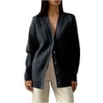 thumbnail image 1 of qucoqpe Womens Casual Button Down Cardigan Sweaters V-Neck Long Sleeve Lightweight Knit Sweater Cover-Up Tops, 1 of 5