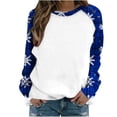 thumbnail image 1 of qucoqpe Womens Christmas Sweatshirt Long Sleeve Shirts Graphics Pullover Top for Women, 1 of 5