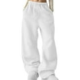 thumbnail image 1 of qucoqpe Womens Fuzzy Plushy Pants Trendy High Elastic Waist Fleece Wide Leg Baggy Sweatpants Winter Plus Size Pajama Bottoms with Pockets, 1 of 5