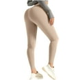 thumbnail image 1 of qucoqpe Womens High Waist Yoga Pants Solid Butt Lifting Workout Leggings Lightweight Comfy Naked Sensation Stretchy Fitness Pants, 1 of 6