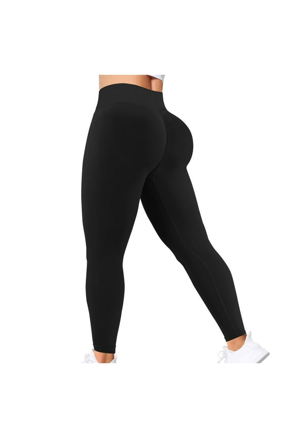 Womens Naked Feeling Yoga Pants High Waist Solid Color Booty Lifting Leggings Seamless Buttery Soft Workout Pants for Women