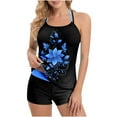 thumbnail image 1 of qucoqpe Womens Two-piece Modest Bathing Suit Summer Fashion Casual Floral Print Tankini Swimsuits with Shorts, 1 of 7
