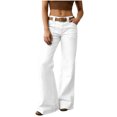 thumbnail image 1 of qucoqpe Womens Wide Leg Jeans High Waisted Stretchy Baggy Trendy Flare Denim Pants, 1 of 7