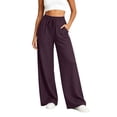 thumbnail image 1 of qucoqpe Womens Wide Leg Jeans Loose Fit High Waisted Drawstring Denim Pants with Pockets, 1 of 9