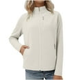 thumbnail image 1 of qucoqpe Womens Zip Up Sweatshirt Active Long Sleeve Workout Tops Funnel Neck Fall Winter Jackets Coat, 1 of 5