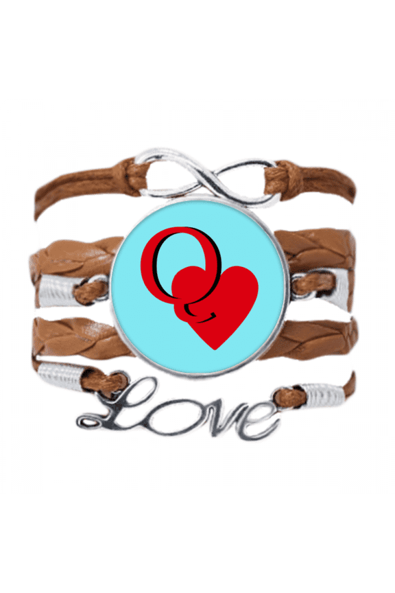 queen heart q poker bracelet chain ornament wristband