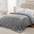 thumbnail image 1 of Queen Size Bed Blanket, 90x90 inch Soft & Warm Throw Blanket for Sleep Snap, Lightweight Reversible Blankets and Cozy Throws for Bedroom Office Travel Camping & Home Decor, Gray, 1 of 7