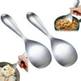 thumbnail image 1 of quenelle spoon Thickened Stainless Steel Non Stick Rice Spoon 304 Stainless Steel Rice Spoon Sleek No Rice Cooker Spoon Rustproof Cookware Rice Spoons for Serving Mixing Spoon, 1 of 8