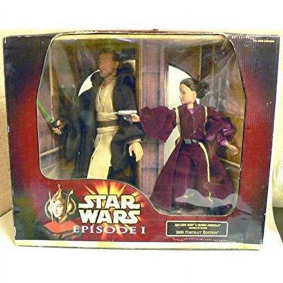 qui-gon jinn & queen amidala defense of naboo 2000 portrait edition