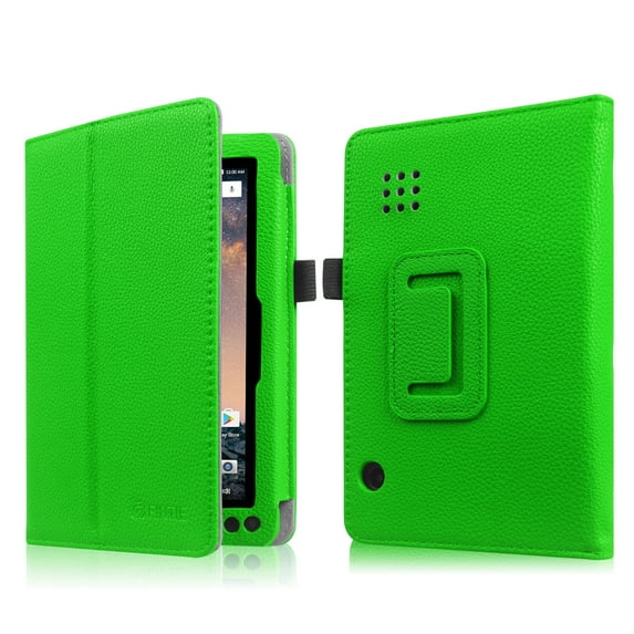 qunyiCO Y7/ Venturer Voyager 7" Tablet Case - Fintie Premium PU Leather Cover for with Stylus Holder Compatible with SmarTab 7 / iView 7", Green