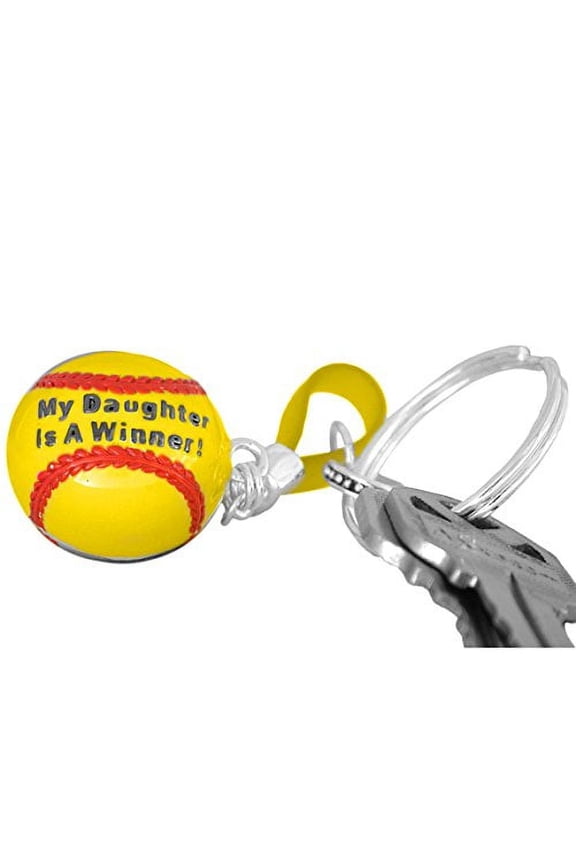 "My Daughter Is A Winner " Softball Key Chain 2009 Hypoallergenic, Safe-Nickel, Lead, & Cadmium Free!