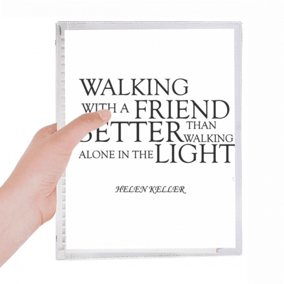 quote about friendship by helen keller notebook loose diary refillable journal statiry