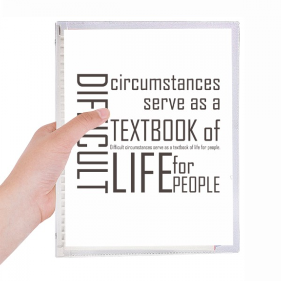 quote difficult circumstances is the textbook life notebook loose diary refillable journal statiry