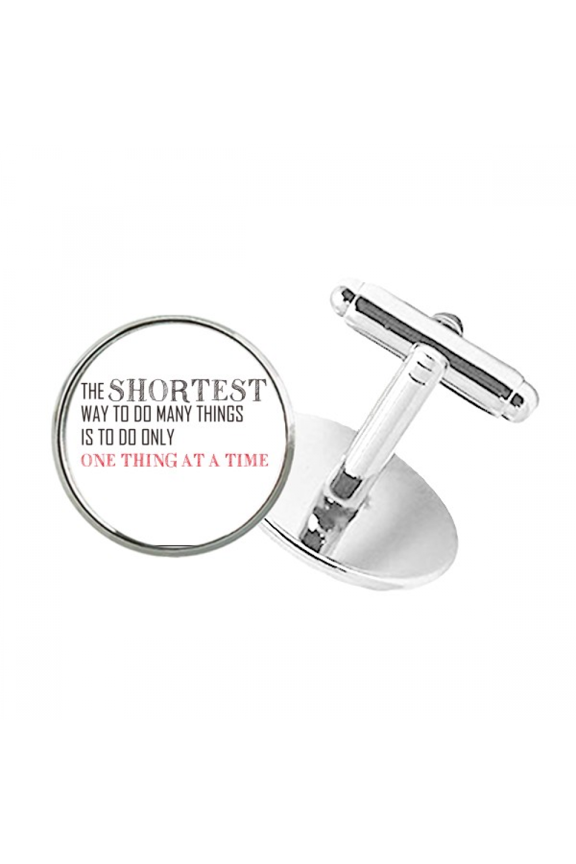 quote do thing a time is the shortcut round button cuff clip stud cufflinks