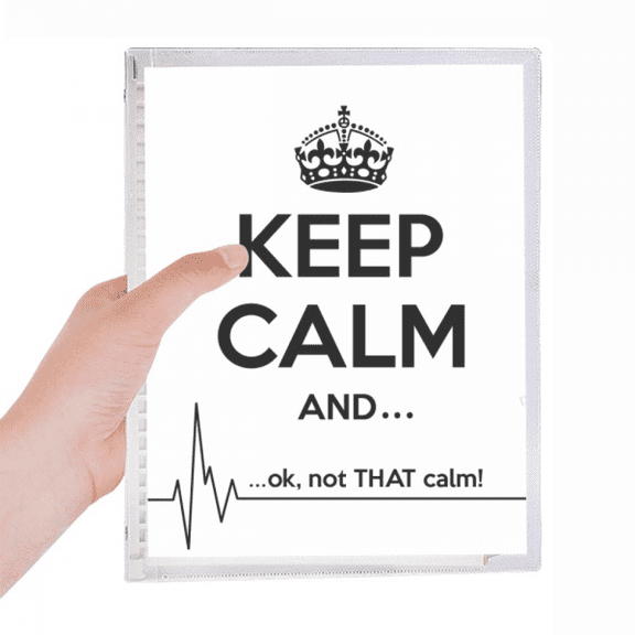 quote keep calm black funny notebook loose diary refillable journal statiry