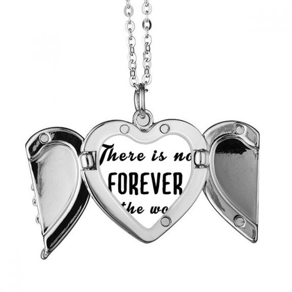 quote no forever in the world angel wings necklpendant fashion