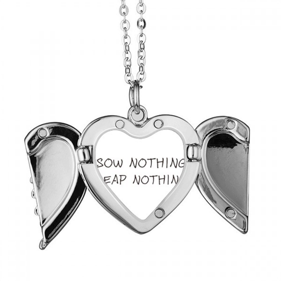 quote sow nothing reap nothing angel wings necklpendant fashion