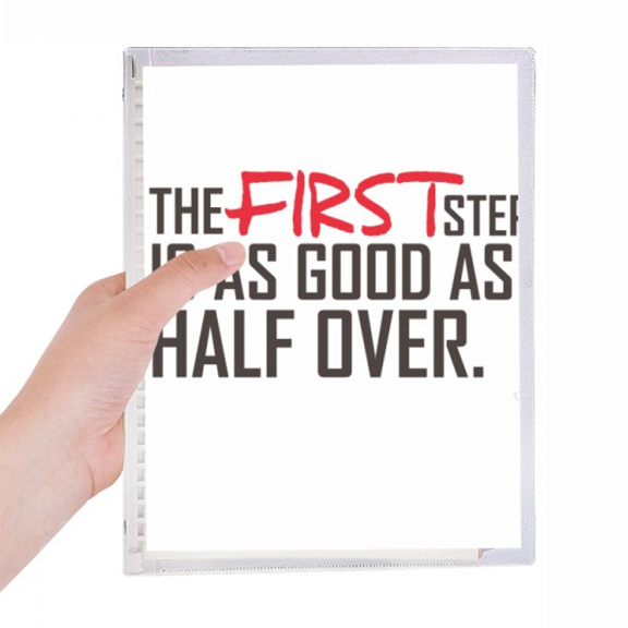 quote the first step is as good as half over notebook loose diary refillable journal statiry