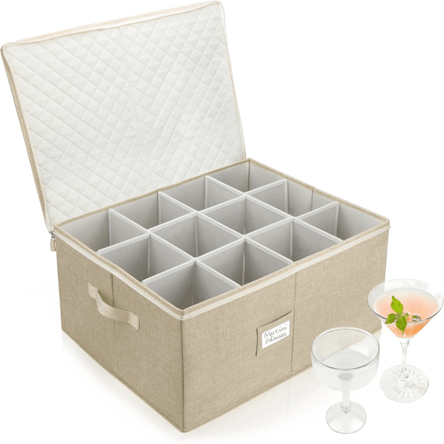 qwsdrt KFHDMCV Champagne Flute Storage Container Hard Shell Stackable ...
